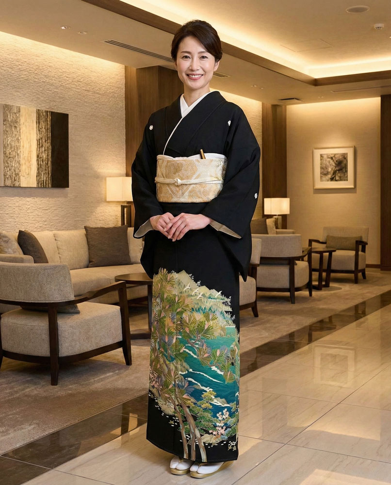 京友禅 – 黒留袖レンタル04