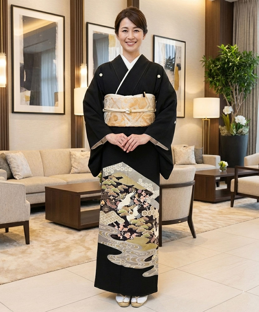 京友禅 – 黒留袖レンタル08