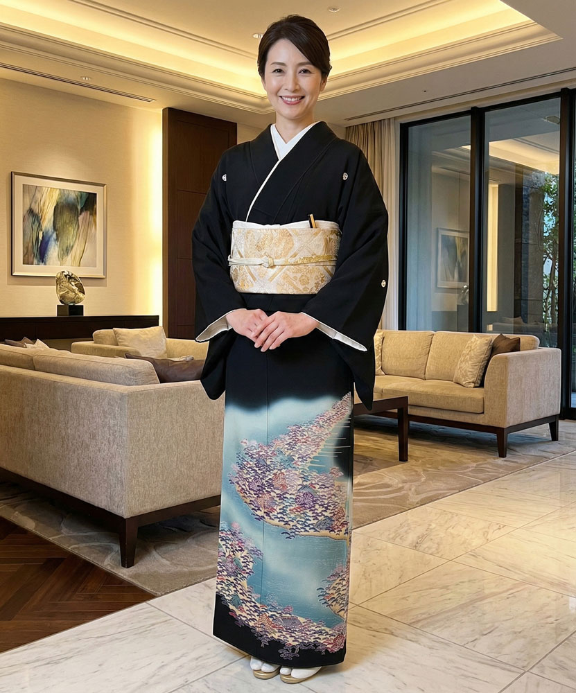 京友禅 – 黒留袖レンタル09