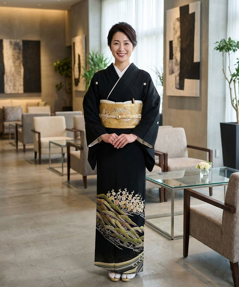 京友禅 – 黒留袖レンタル10