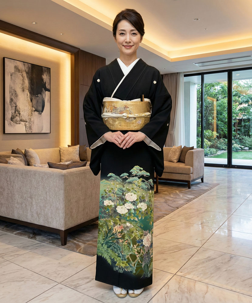 京友禅 – 黒留袖レンタル11