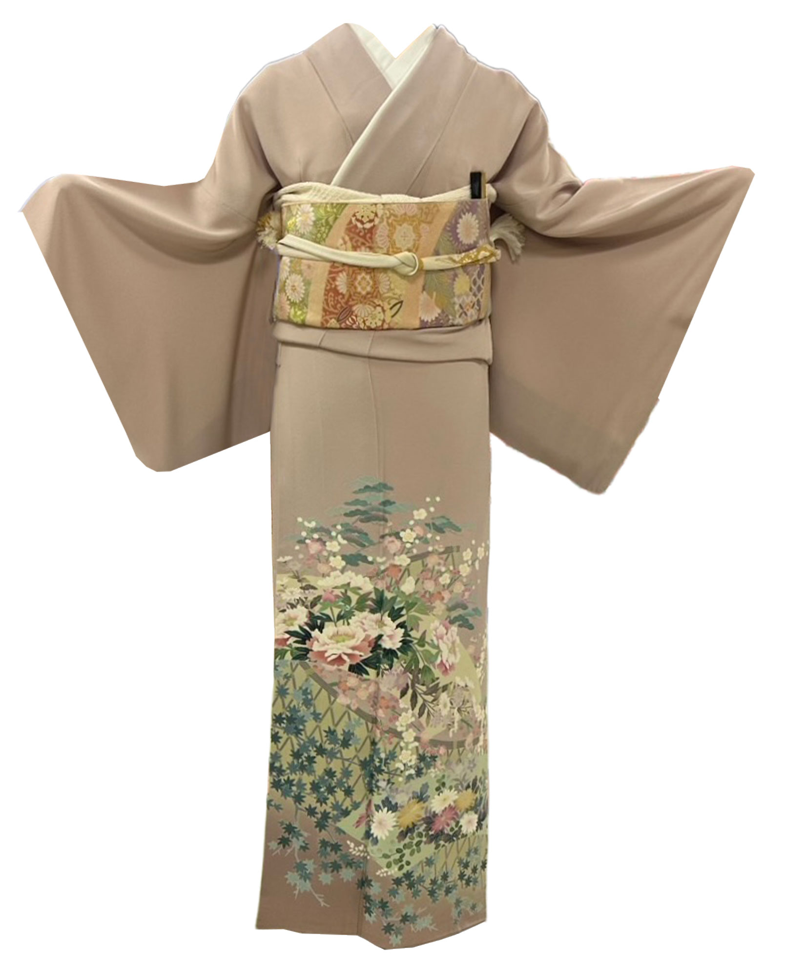 京友禅 – 色留袖 – 茶2