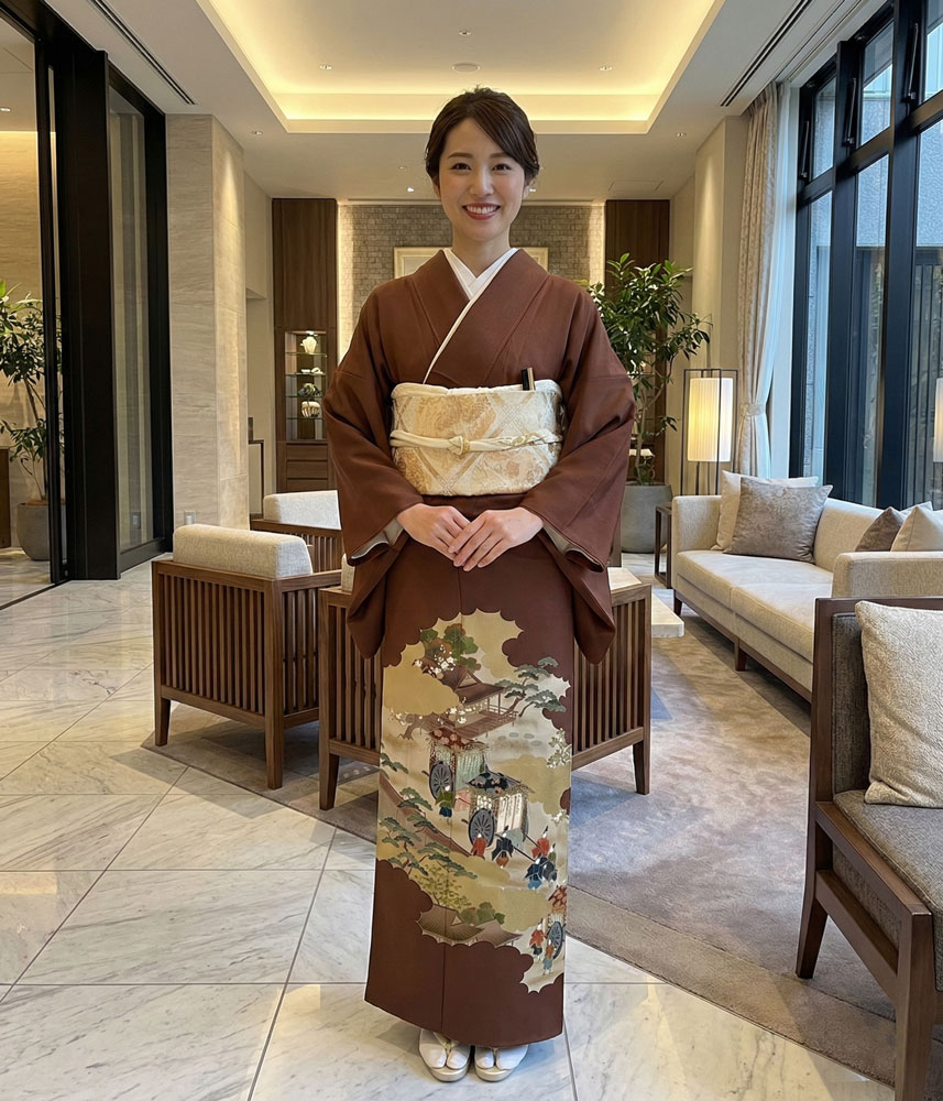 京友禅 – 色留袖レンタル – 濃紫