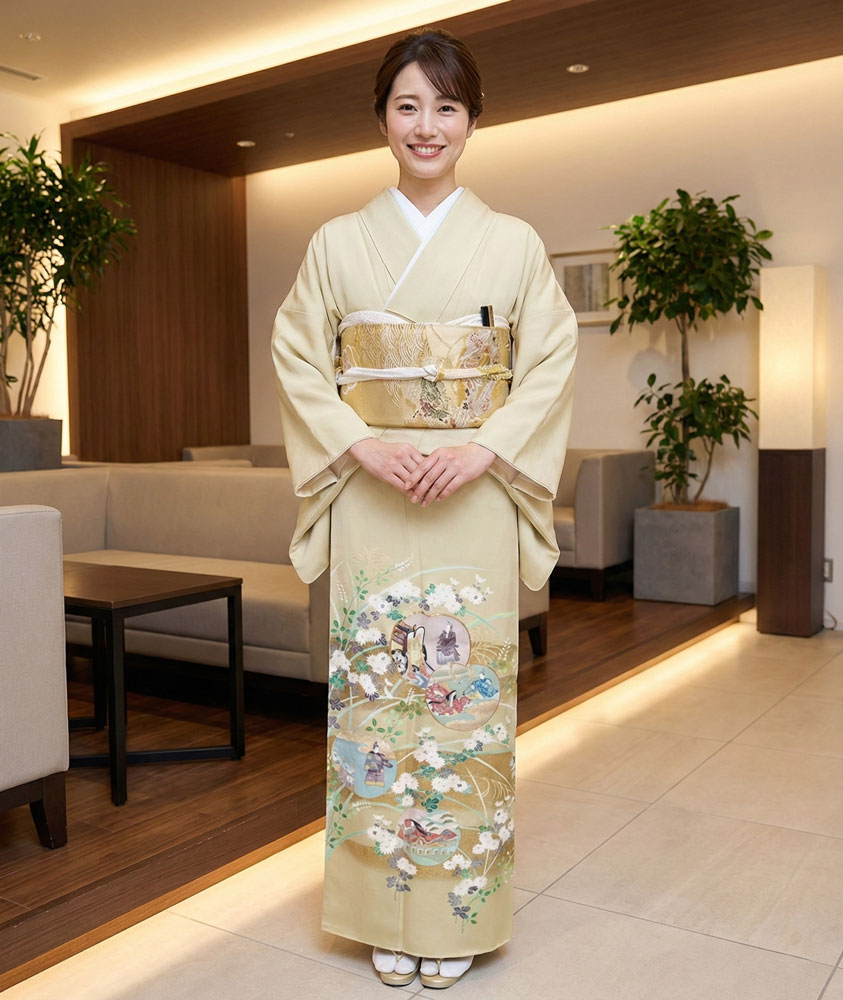 京友禅 – 色留袖レンタル – 黄