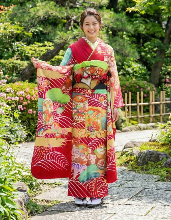 レンタル振袖 – 赤05