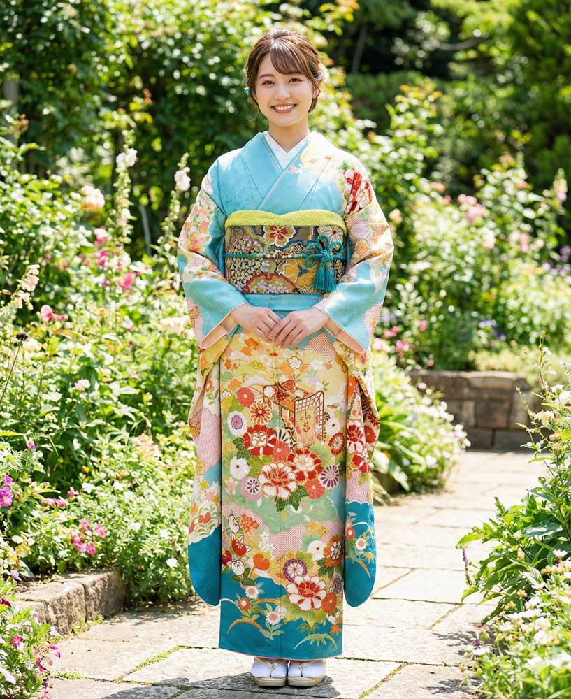 十日町友禅 – 簑助 – 水色02