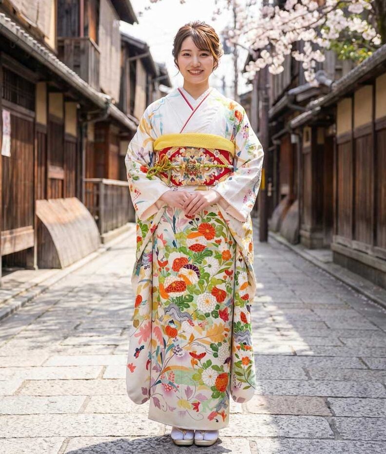 十日町友禅 – 白05