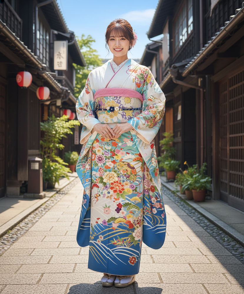 十日町友禅 – 白02