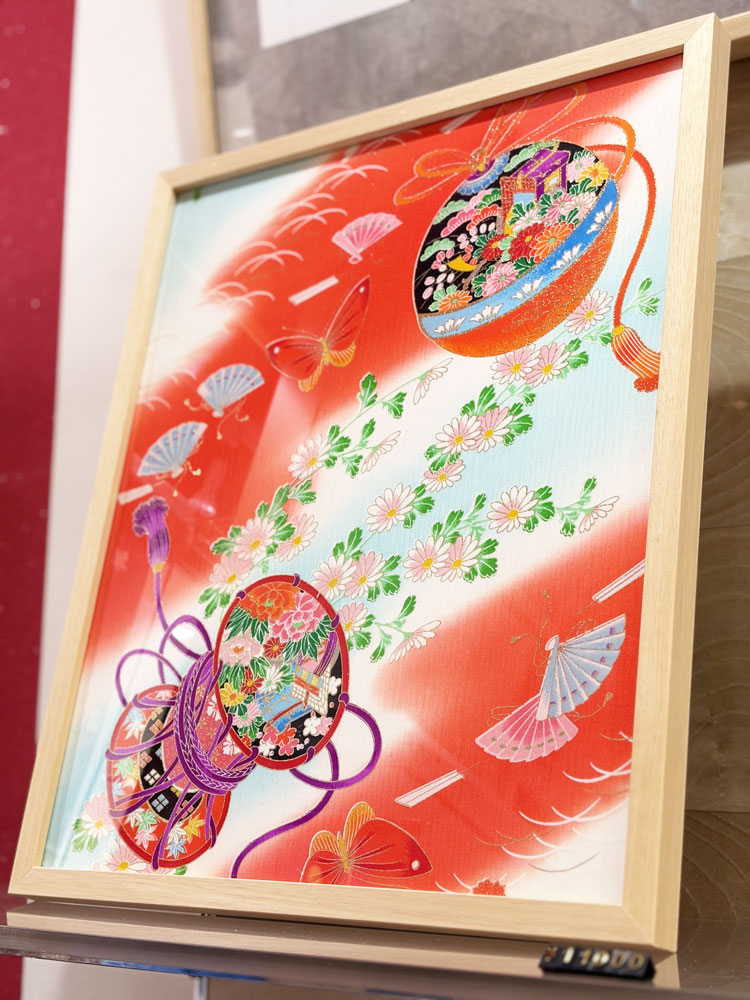 【着物アート】Kimono Art 445×370 赤01
