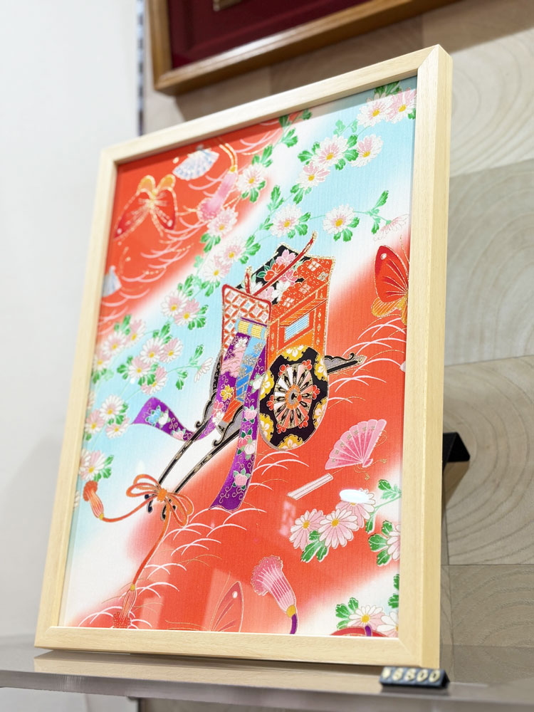 【着物アート】Kimono Art 445×370 赤02