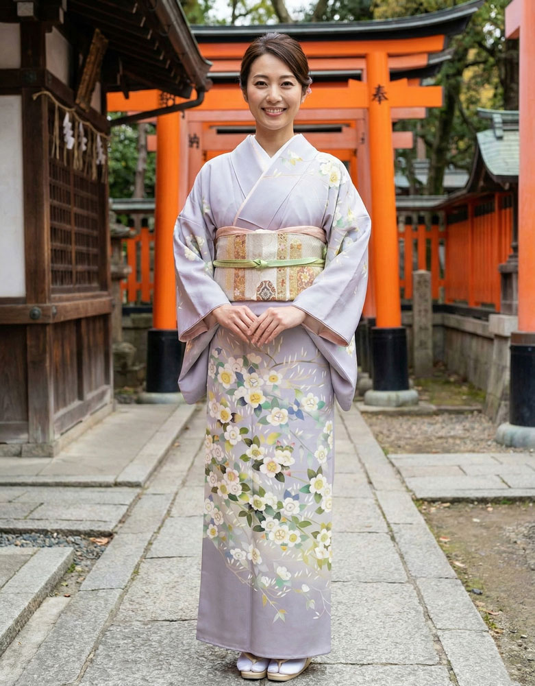 京友禅 – 訪問着レンタル -薄紫04