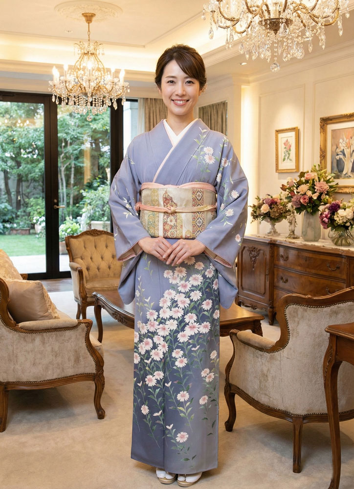 京友禅 – 訪問着レンタル -薄紫03