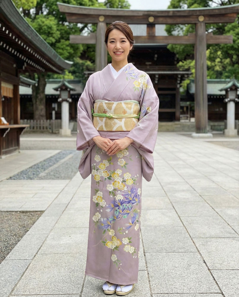 京友禅 – 訪問着レンタル -薄紫05