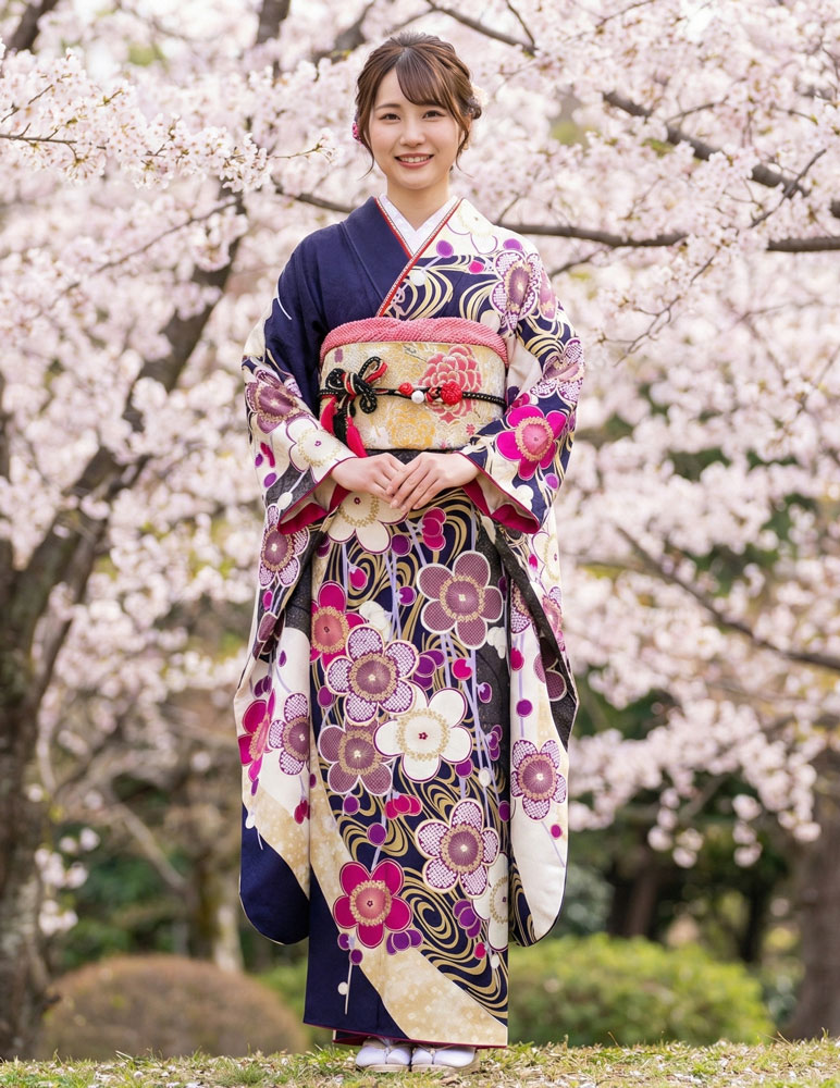 レンタル振袖 – 紺09