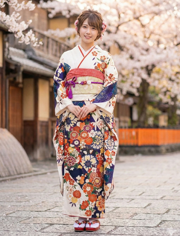 レンタル振袖 – 白15