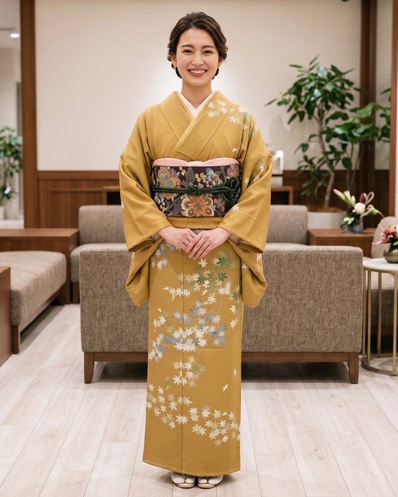 京友禅 訪問着「松本 健一」黄03