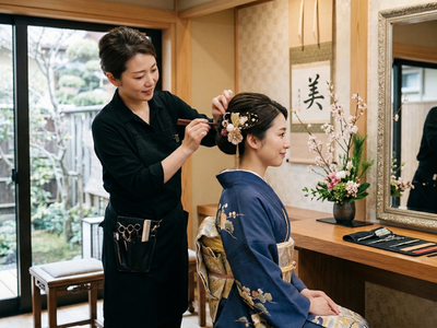 加賀友禅_ヘアセット_金沢