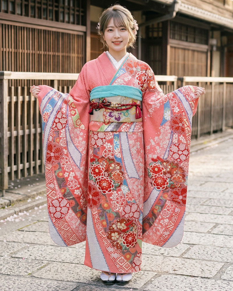 レンタル振袖 – ピンク10