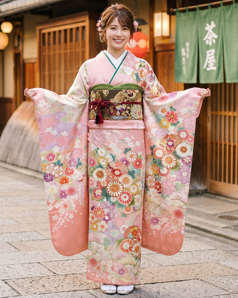 レンタル振袖 – ピンク12