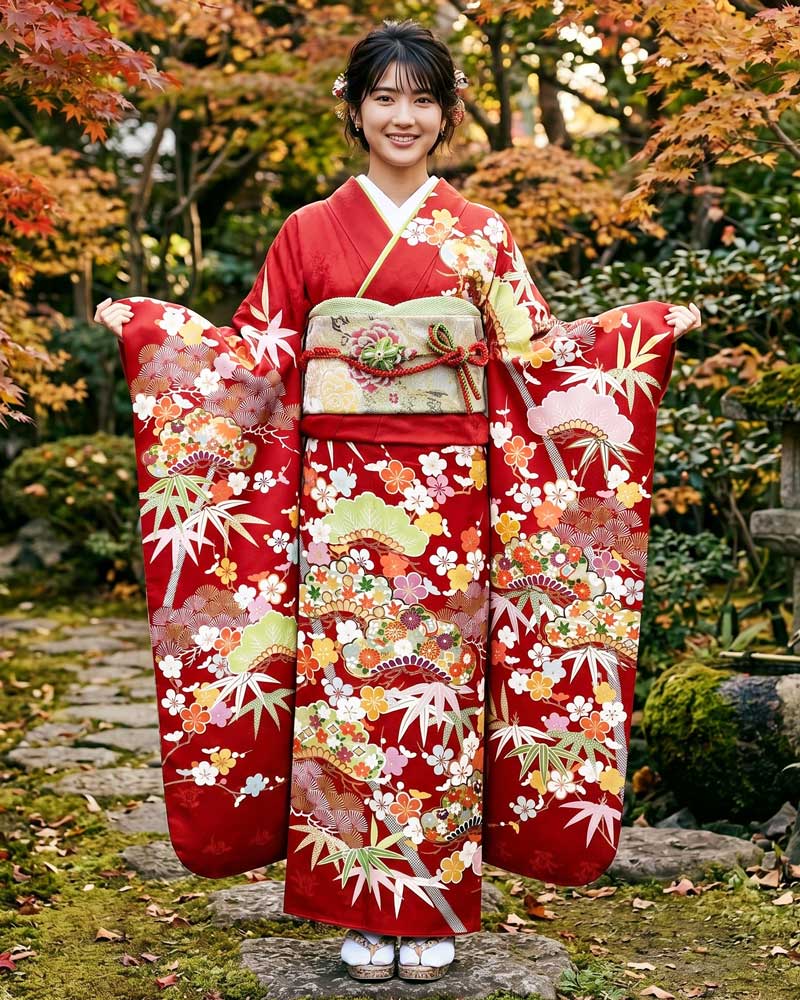 レンタル振袖 – 赤34