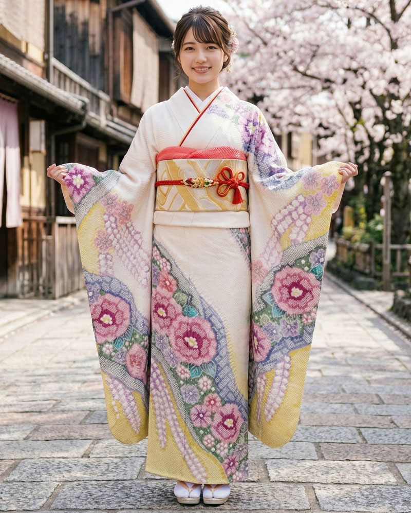 藤娘きぬたや 総絞り振袖 白01