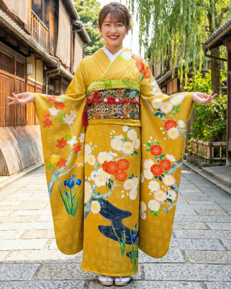 京友禅 – 振袖 – 吉川染匠 – 黄05