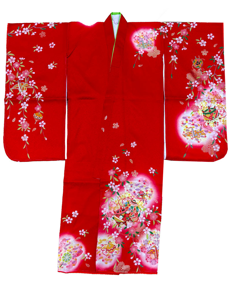 【新品】七五三 7歳 女児 レンタル 赤06