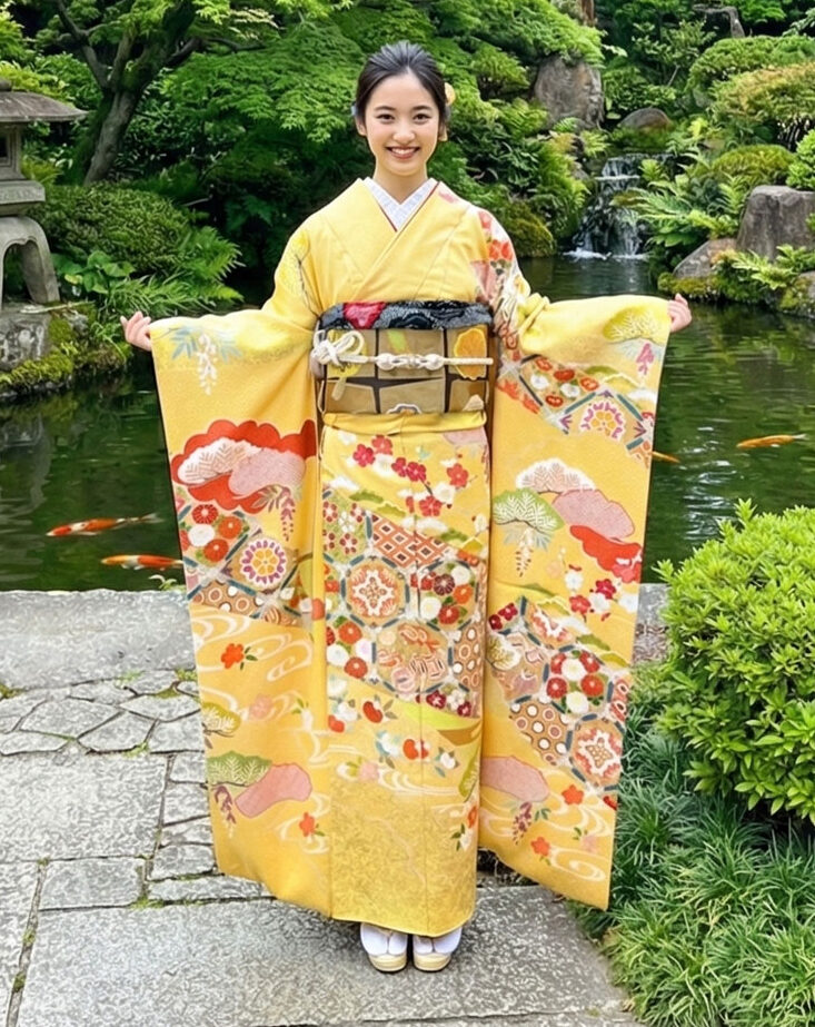 京友禅 – 振袖 – 内と良 – 黄03
