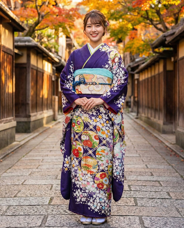 京友禅 – 振袖 – 久保耕 – 紫01