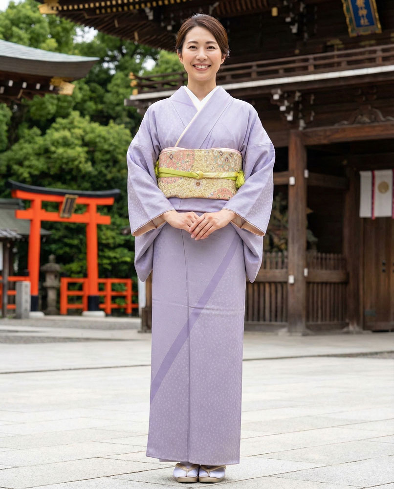 加賀友禅型染 – 訪問着レンタル – 坂口裕章 – 紫