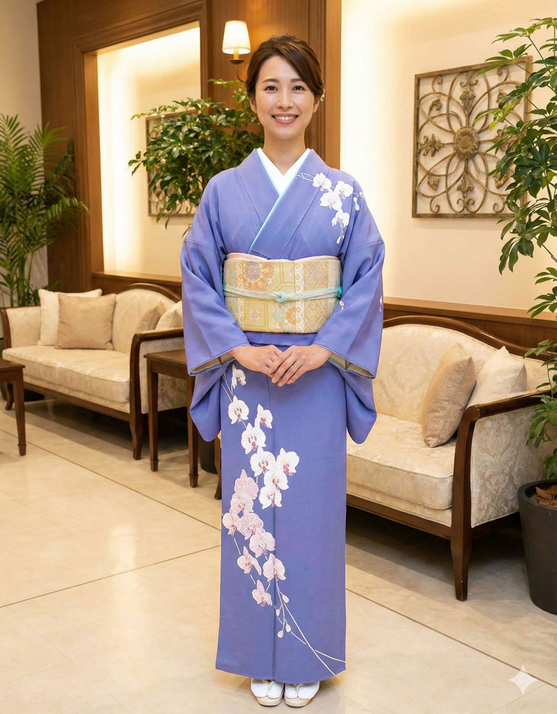 加賀友禅 – 訪問着レンタル – 紫