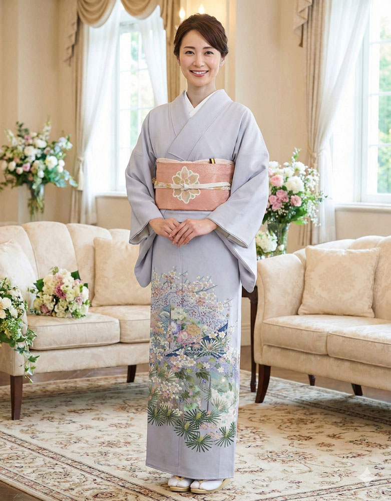 加賀友禅 – 色留袖レンタル – 薄紫