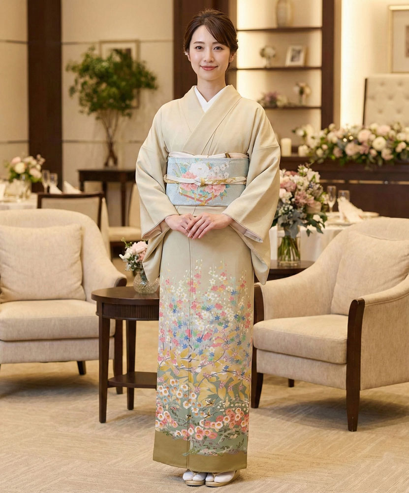 加賀友禅 – 色留袖レンタル – 黄