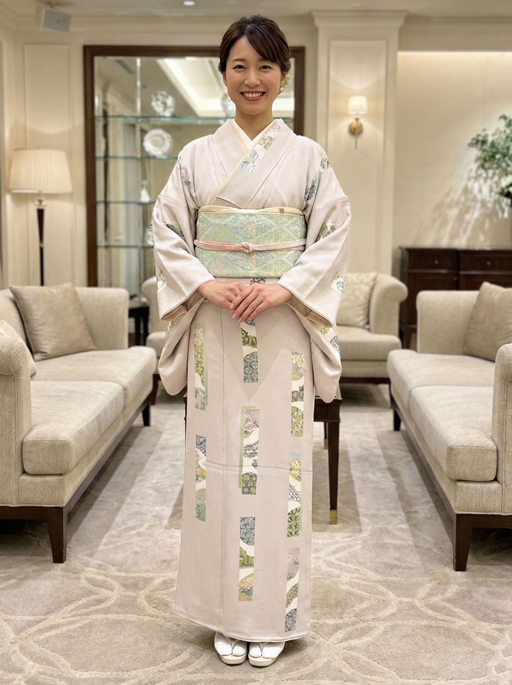 加賀友禅 訪問着 多崎元人『清響』ピンク