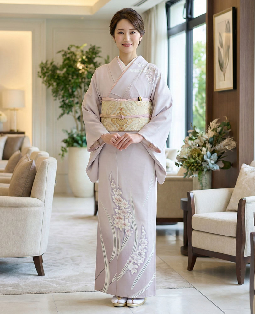 加賀友禅 訪問着 庄田和晃『シンビシウム』ピンク