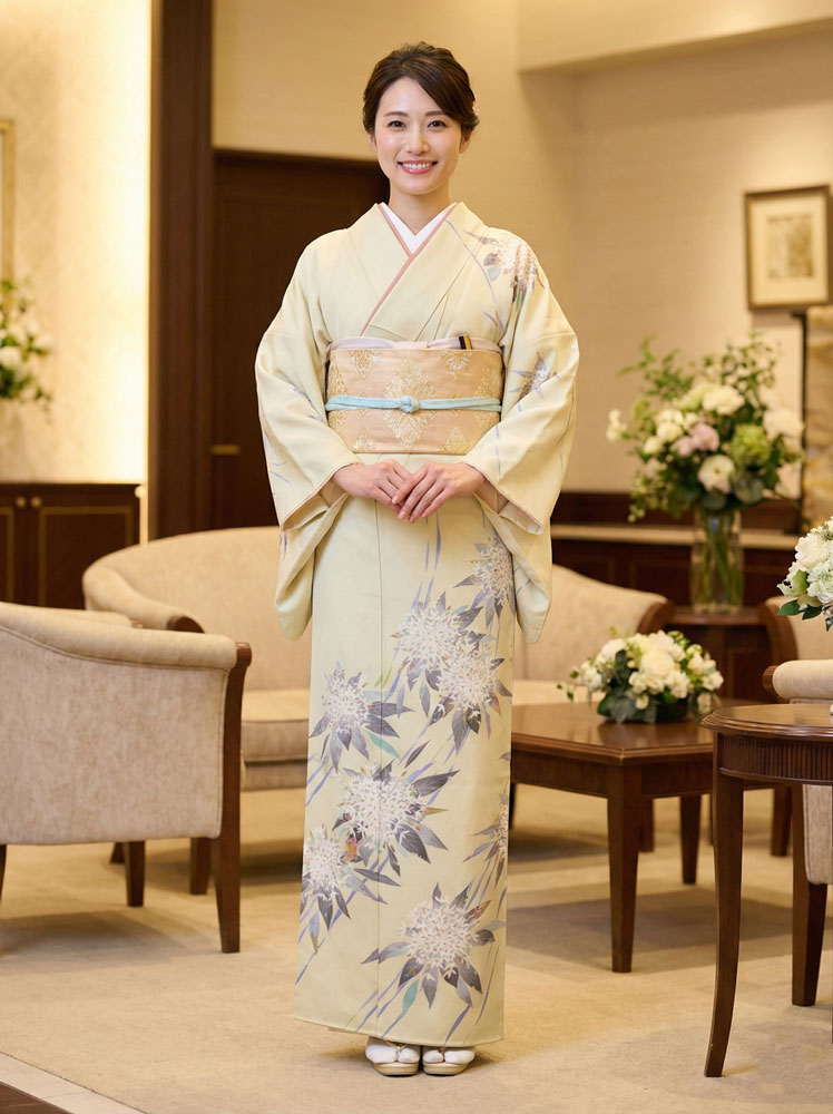 加賀友禅 訪問着 杉村典重『薫』黄