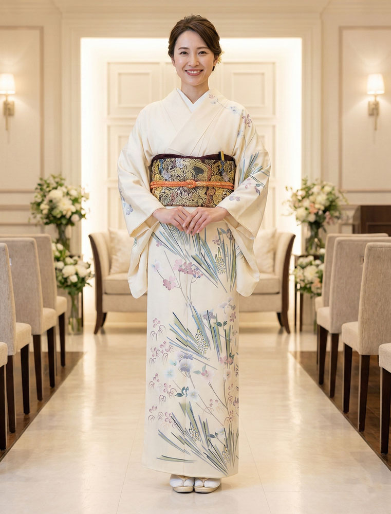 加賀友禅 訪問着 茶谷孝志『豊潤』黄