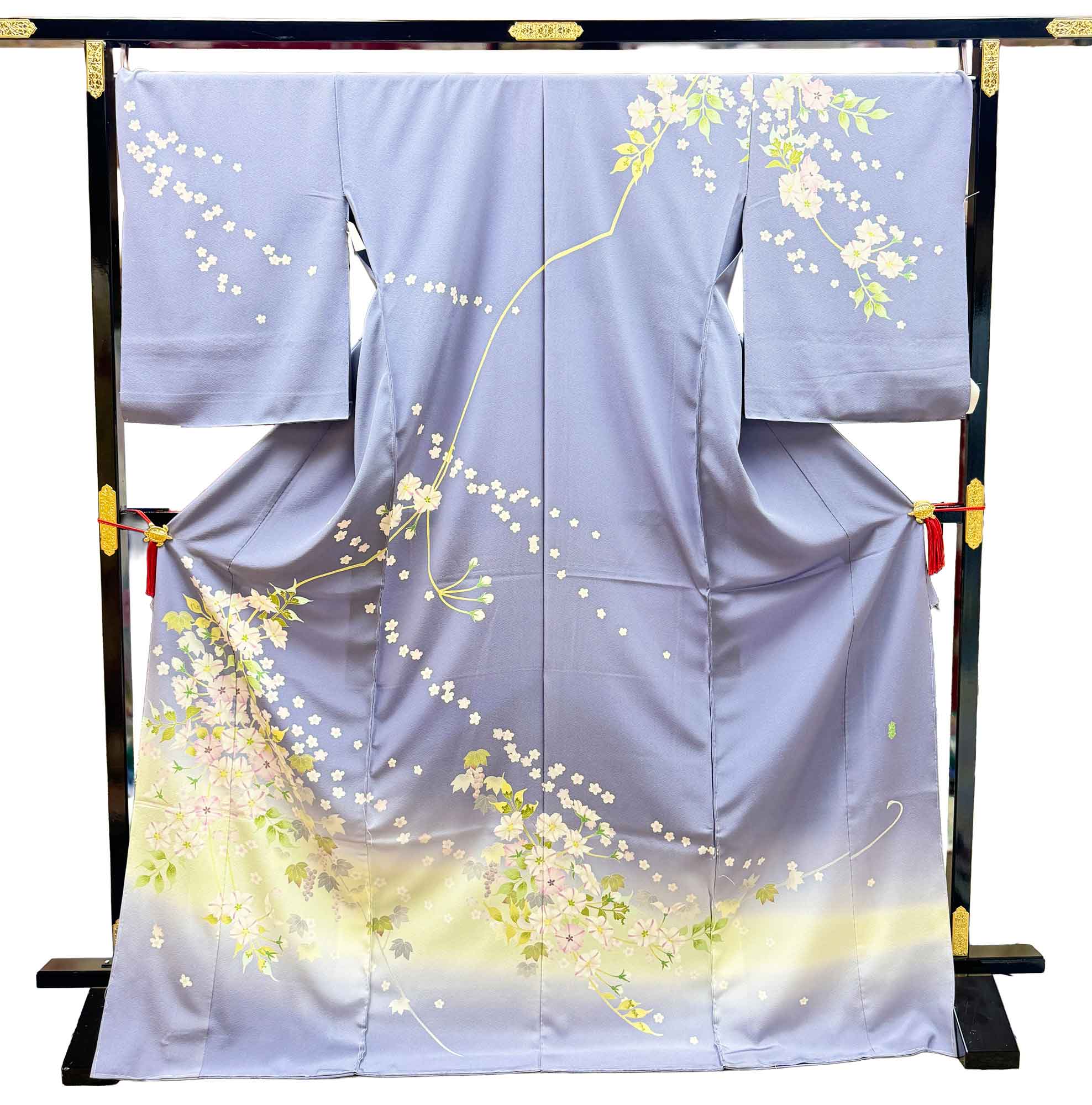 加賀友禅 訪問着 山田武志『花時』薄紫