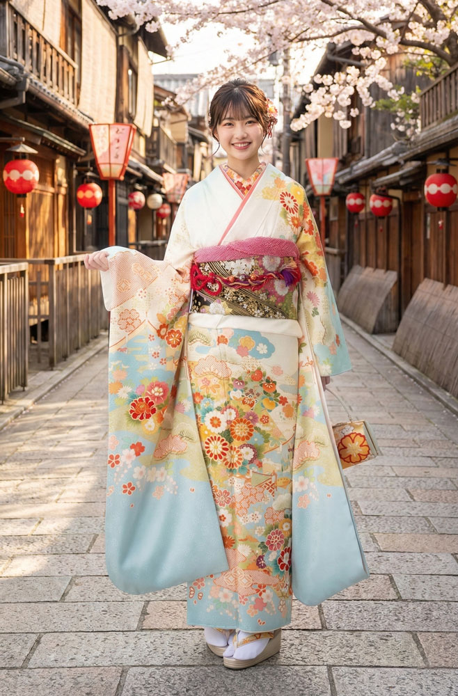 レンタル振袖 – 白04