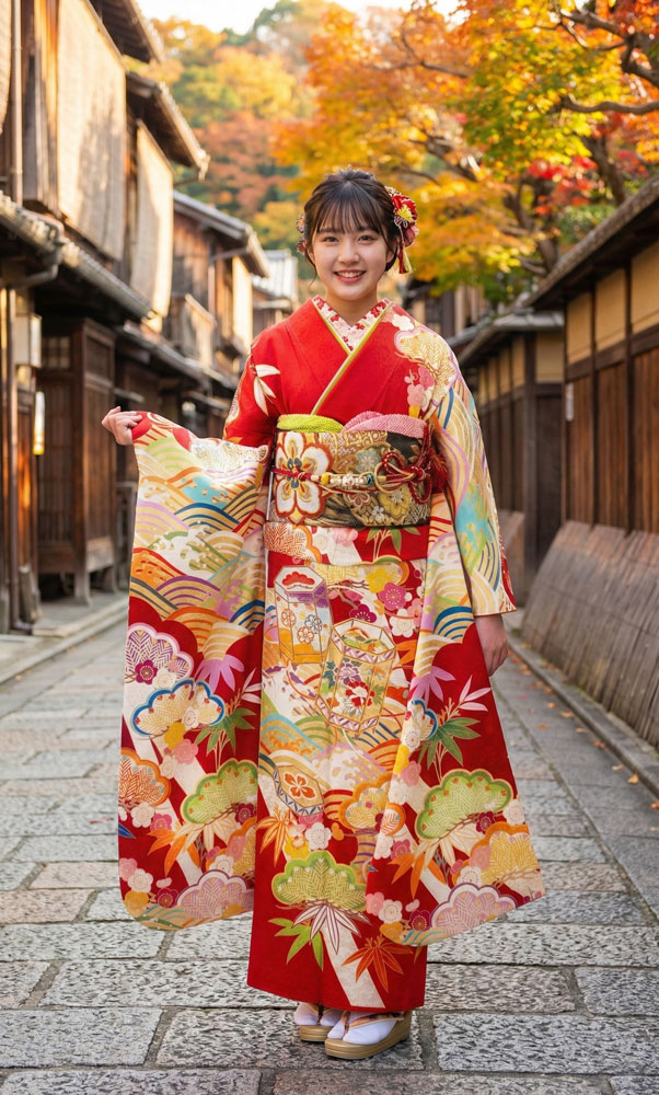 レンタル振袖 – 赤03