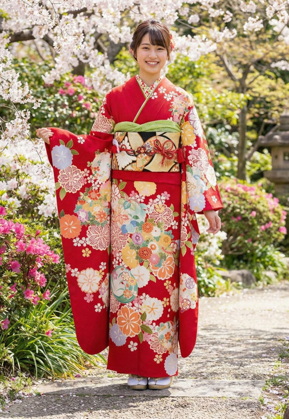 レンタル振袖 – 赤04