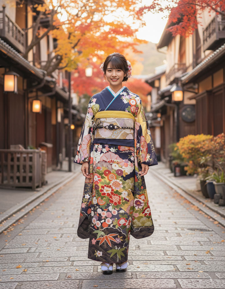 レンタル振袖 – 紺03