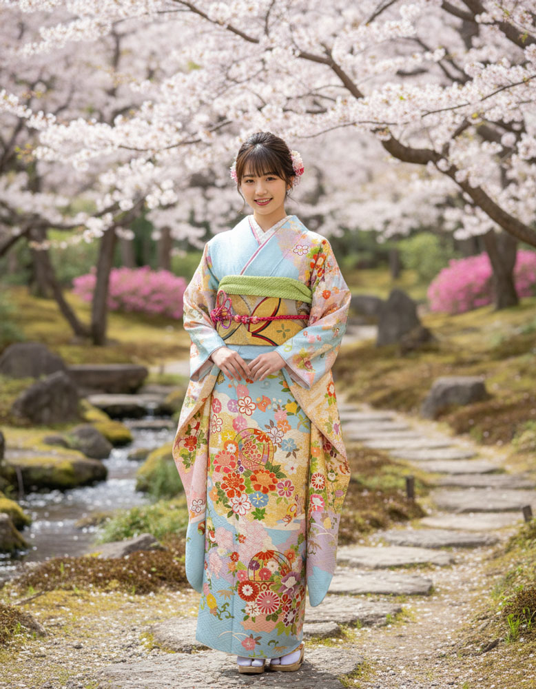 レンタル振袖 – 水色07