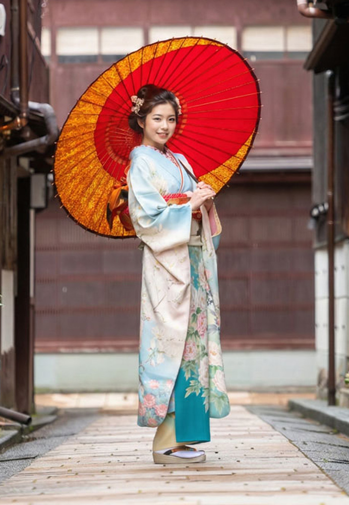 レンタル振袖 – 加賀友禅 – 水色01