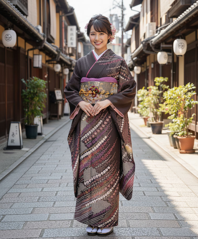 レンタル振袖 -茶01