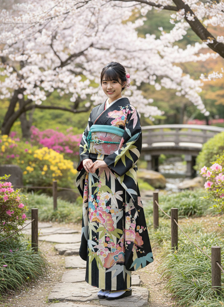 レンタル振袖 -黒02