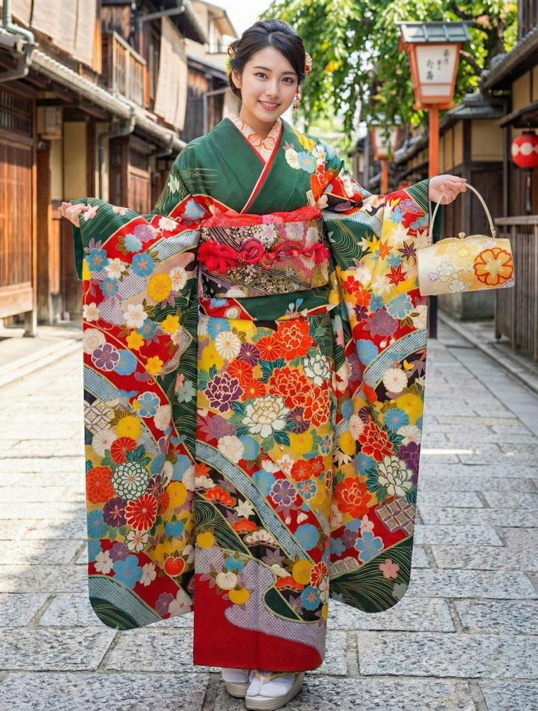 レンタル振袖 – 緑02