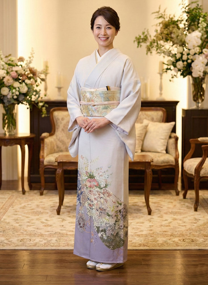 加賀友禅 色留袖 茶谷孝志『祥花』グレー