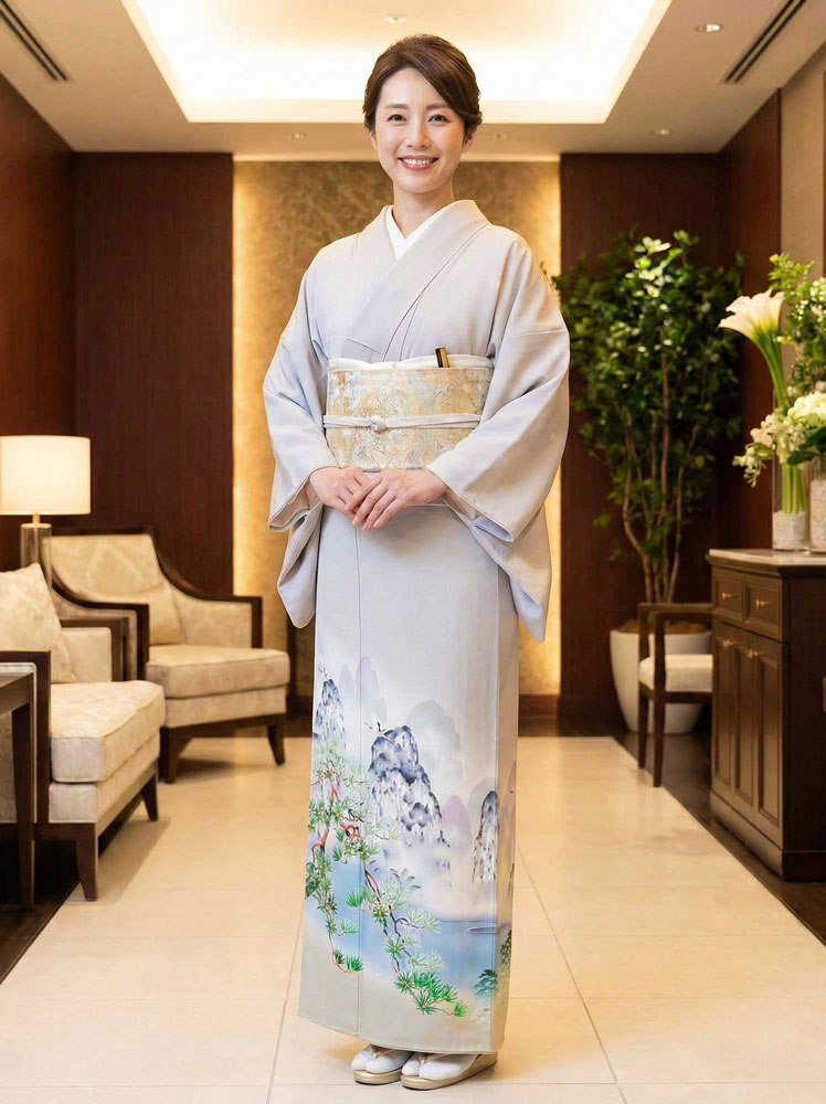 加賀友禅 色留袖 渡辺伸『清江』ピンク