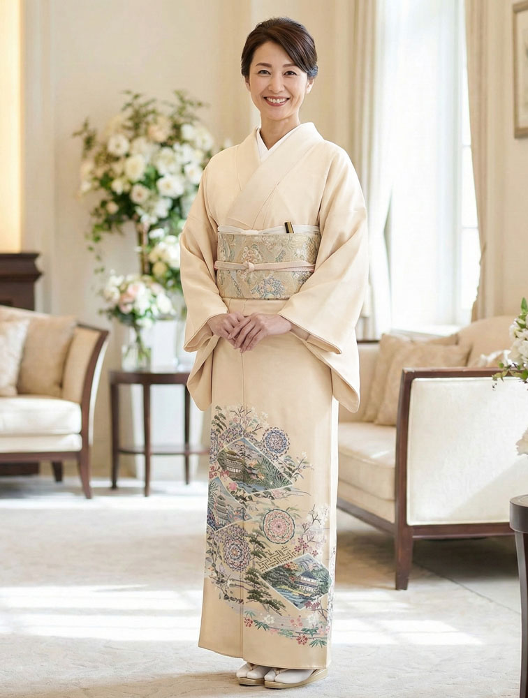 加賀友禅 色留袖 奥泉可愛『吉兆』黄